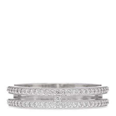 18K White Gold Diamond Ariane Wedding Band Ring 51 5.75