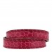 Shiny Alligator Kelly Double Tour Bracelet S Fuchsia