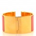 Enamel Extra Wide Clic Clac H Bracelet GM Rouge Corail