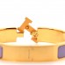 Enamel Narrow Clic Clac H Bracelet GM Parme