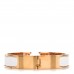 Enamel Narrow Clic Clac H Bracelet PM White
