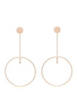 18K Rose Gold Diamond Ex-Libris Earrings