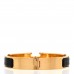 Enamel Narrow Clic Clac H Bracelet GM Black