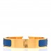 Narrow Enamel Clic Clac H Bracelet PM Bleu Electrique