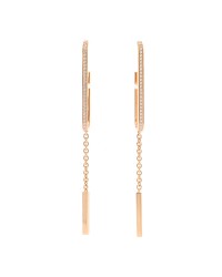 18K Rose Gold Diamond Ever Chaine D'Ancre Earrings