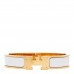 Enamel Narrow Clic Clac H Bracelet PM White