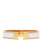 Enamel Narrow Clic Clac H Bracelet PM White