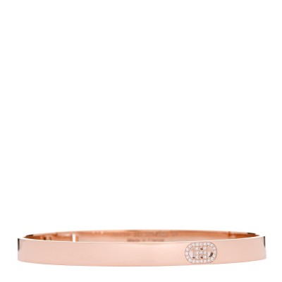 18K Rose Gold Diamond PM H D'Ancre Bracelet ST