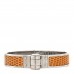 Lizard Charniere Cuir Narrow Hinged Bracelet S Sesame