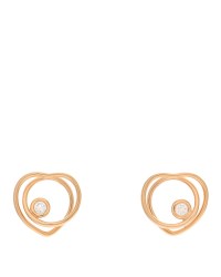 18K Rose Gold Diamond TPM Vertige Coeur Earrings