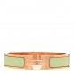Enamel Narrow Clic Clac H Bracelet PM Vert Amande