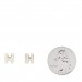 Rose Gold Lacquered Mini Pop H Earrings Vert Fizz