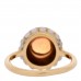18K Yellow Gold Diamond Orange Tourmaline Freshwater Cultured Pearl One of a Kind Ring 53 6.5