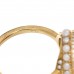 18K Yellow Gold Diamond Orange Tourmaline Freshwater Cultured Pearl One of a Kind Ring 53 6.5