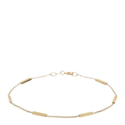 18K Yellow Gold Bar by the Inch Bracelet