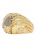 18K Yellow Gold Grey Diamond Lahar Dome Ring 54 7