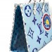 L Monogram Giant Onthego Capri Blue Coated Canvas To