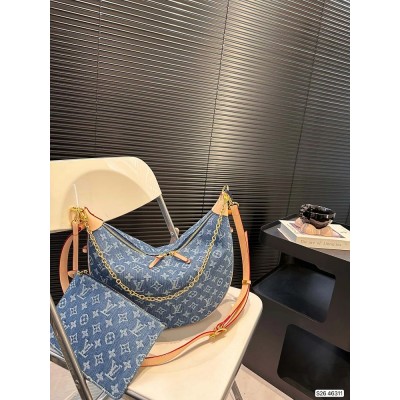 Louis new arrival hobo denim bag size: 41* 24 cm