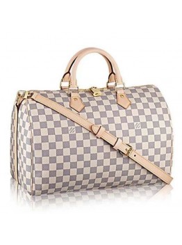 L Damier Azur Canvas Speedy Bandouliere 35 N41372