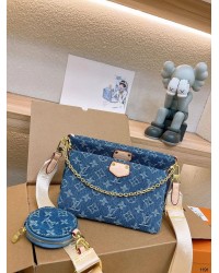 Louis new arrival denim bag size : 24 * 14 cm