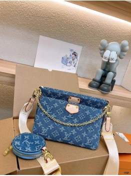 Louis new arrival denim bag size : 24 * 14 cm