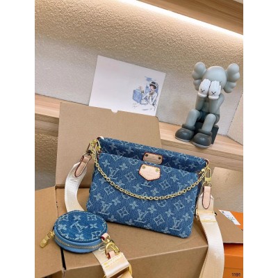 Louis new arrival denim bag size : 24 * 14 cm