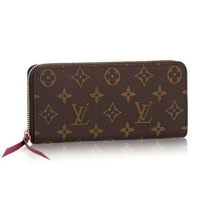 L Monogram Canvas Clemence Wallet M60742 Fuchsia