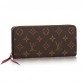 L Monogram Canvas Clemence Wallet M60742 Fuchsia