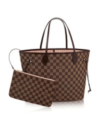 L N41603 Neverfull MM Shoulder Bag Damier Ebene Canvas