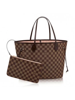 L N41603 Neverfull MM Shoulder Bag Damier Ebene Canvas