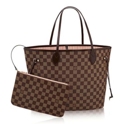 L N41603 Neverfull MM Shoulder Bag Damier Ebene Canvas