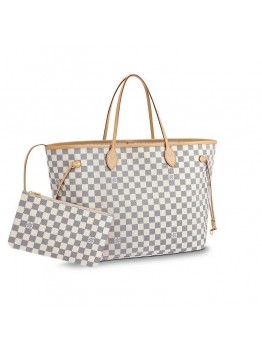 L Damier Azur Canvas Neverfull GM N41360