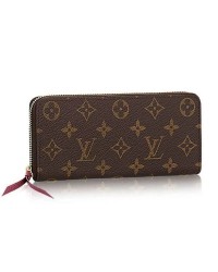 L-bag Monogram Canvas Clemence Wallet M60742 Fuchsia