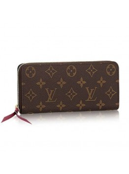 L-bag Monogram Canvas Clemence Wallet M60742 Fuchsia