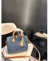 Louis new arrival speedy 25 denim bag size: 25 * 19  cm