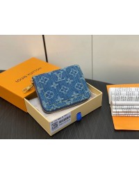 Louis new arrival Zippy Monogram denim wallet size: 11*8.5*2cm