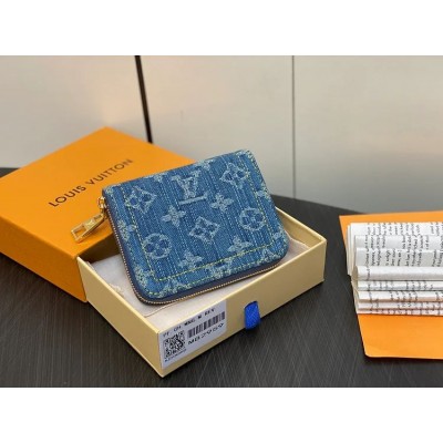 Louis new arrival Zippy Monogram denim wallet size: 11*8.5*2cm