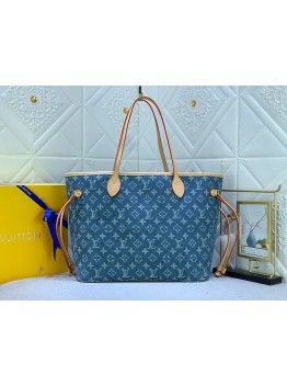 Louis neverfull denim new arrival size : 32*29*17 cm