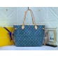 Louis neverfull denim new arrival size : 32*29*17 cm