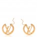Metal Small Louise Hoop Earrings Gold