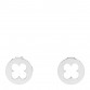 18K White Gold Empreinte Ear Studs Earrings