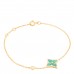 18K Yellow Gold Diamond Amazonite Color Blossom BB Star Bracelet