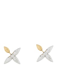 Metal Louisette Earrings Silver Gold