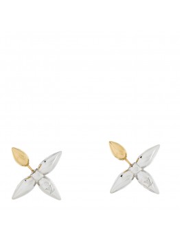 Metal Louisette Earrings Silver Gold