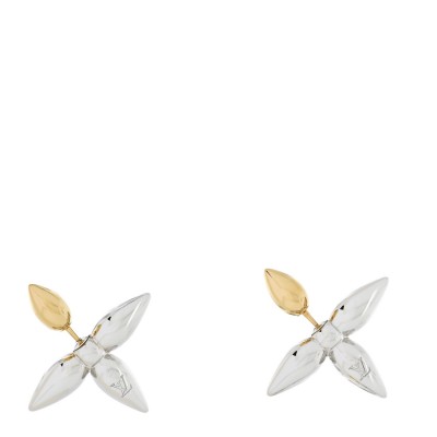 Metal Louisette Earrings Silver Gold