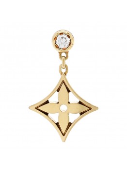 18K Yellow Gold Diamond Idylle Blossom Single Stud Earring