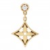 18K Yellow Gold Diamond Idylle Blossom Single Stud Earring