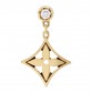 18K Yellow Gold Diamond Idylle Blossom Single Stud Earring