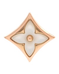 18K Pink Gold Mother of Pearl Color Blossom Star Stud Earring