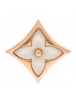 18K Pink Gold Mother of Pearl Color Blossom Star Stud Earring
